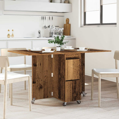 Dinning Table 2 pcs 140 x 80 x 77 cm Engineered Wood Old Wood