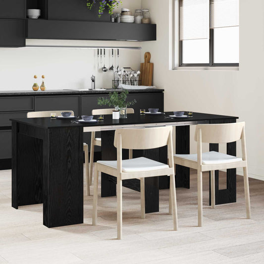 Dinning Table 180 x 85 x 75 cm Engineered Wood Black Oak
