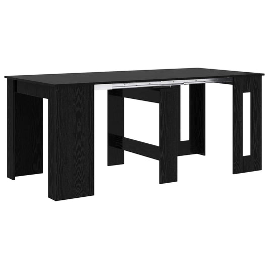 Dinning Table 180 x 85 x 75 cm Engineered Wood Black Oak