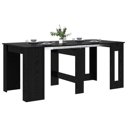 Dinning Table 180 x 85 x 75 cm Engineered Wood Black Oak