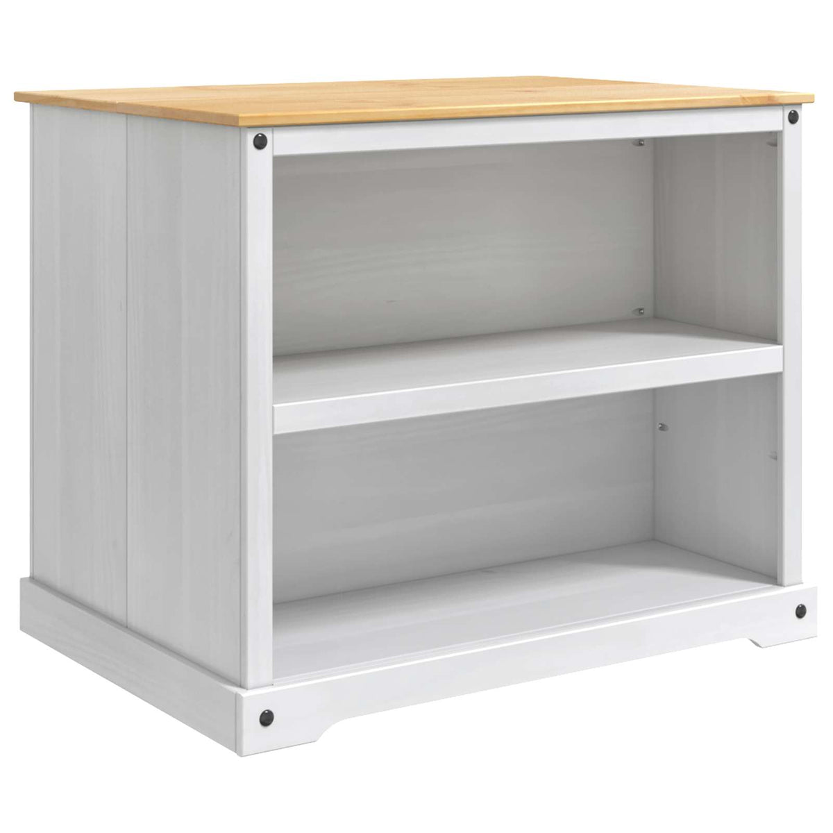 Kitchen Island Set White and Honey Wax 112 x 77 x 91.5 cm