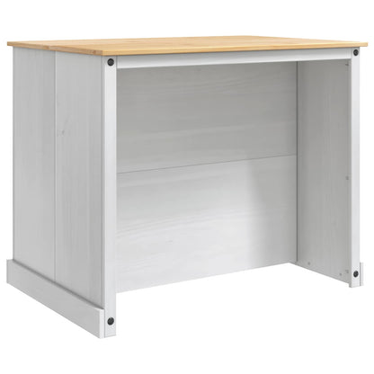 Kitchen Island Set White and Honey Wax 112 x 77 x 91.5 cm