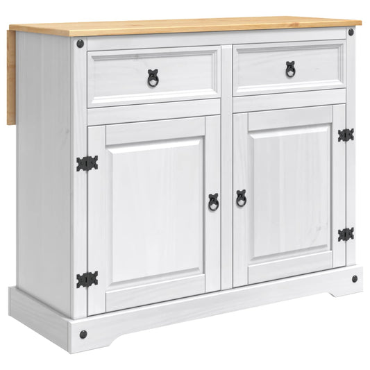 Kitchen Island Set White and Honey Wax 112 x 70 x 91.5 cm