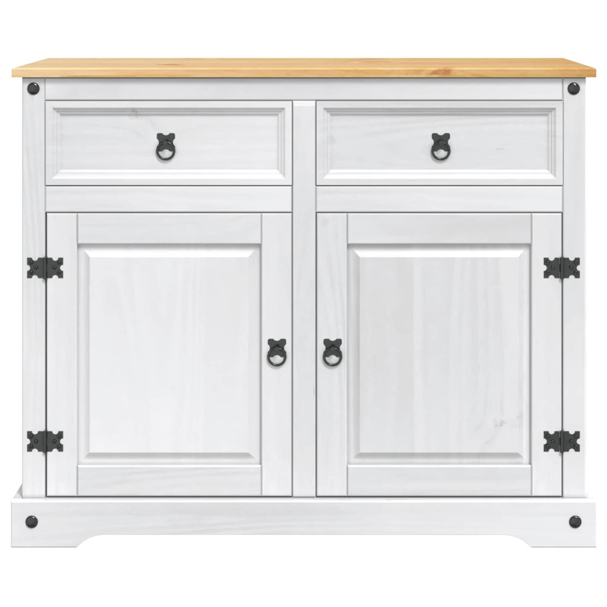 Kitchen Island Set White and Honey Wax 112 x 70 x 91.5 cm