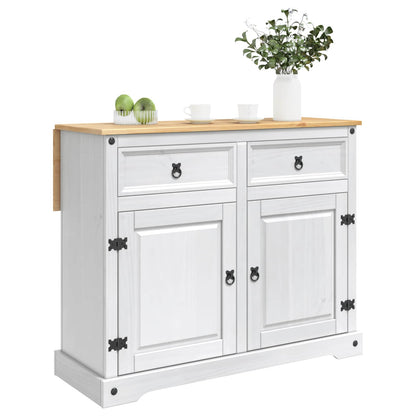 Kitchen Trolley 2 pcs White and Honey Wax 112 x 70 x 91.5 cm