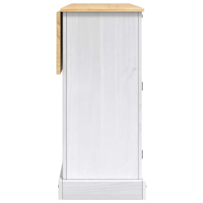Kitchen Trolley 2 pcs White and Honey Wax 112 x 70 x 91.5 cm