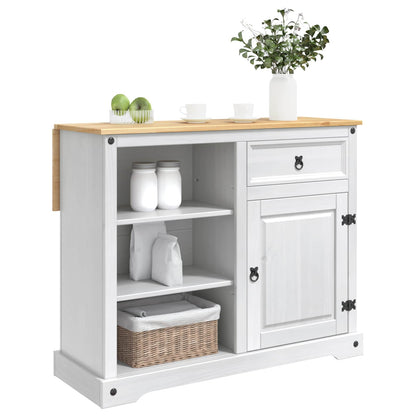 Kitchen Island Set White and Honey Wax 112 x 70 x 91.5 cm