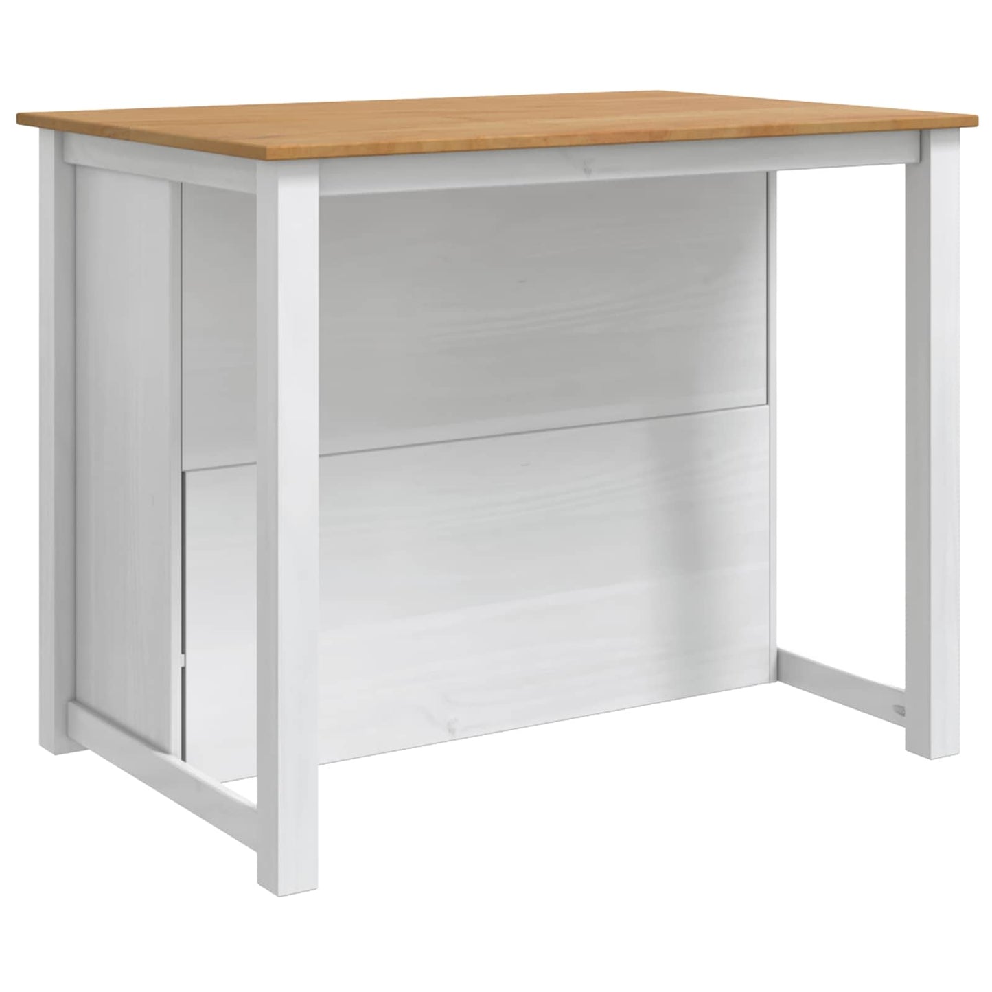 Kitchen Trolley PANAMA 2 pcs White and Honey Wax Solid-Pine