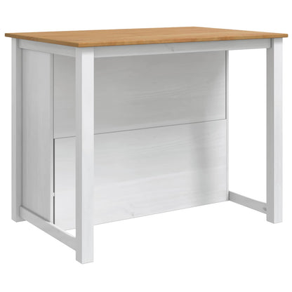 Kitchen Trolley PANAMA 2 pcs White and Honey Wax Solid-Pine