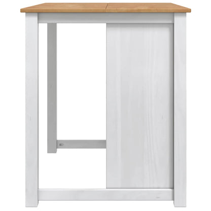 Kitchen Trolley PANAMA 2 pcs White and Honey Wax Solid-Pine