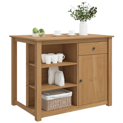 Kitchen Trolley PANAMA 2 pcs Honey Wax 112 x 77 x 90 cm
