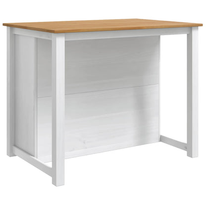 Kitchen Trolley PANAMA 2 pcs White and Honey Wax Solid-Pine