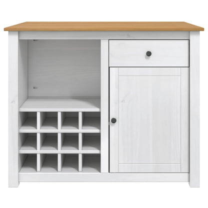 Kitchen Trolley PANAMA 2 pcs White and Honey Wax Solid-Pine