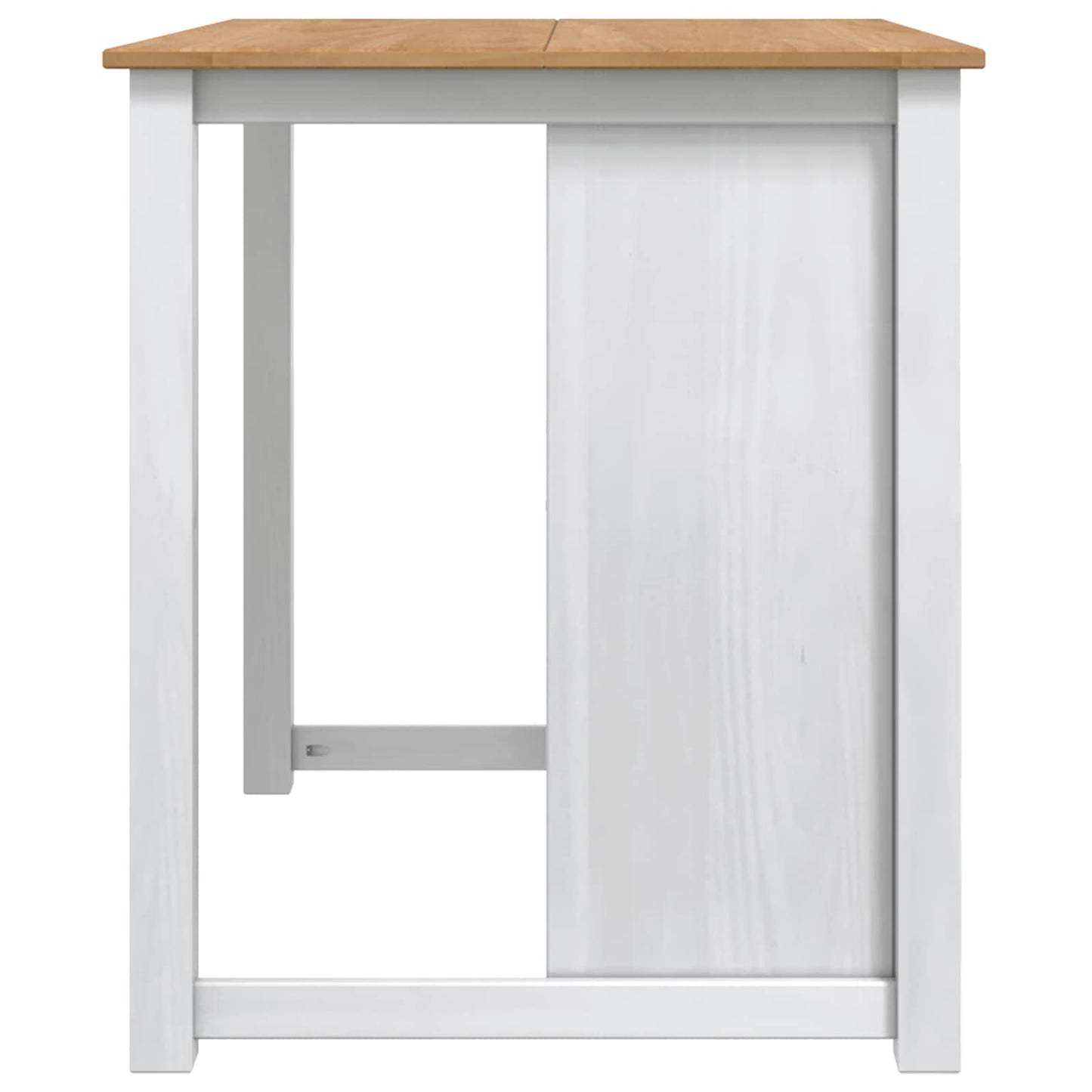 Kitchen Trolley PANAMA 2 pcs White and Honey Wax Solid-Pine
