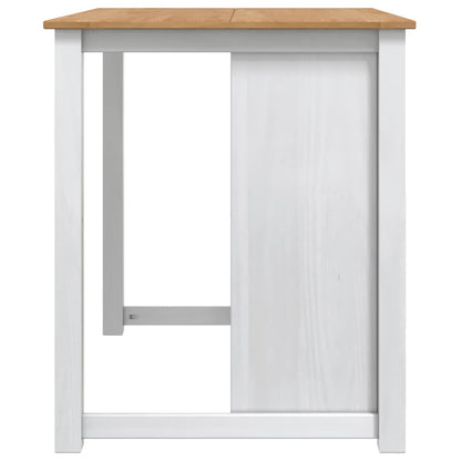 Kitchen Trolley PANAMA 2 pcs White and Honey Wax Solid-Pine