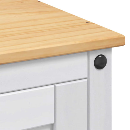 Kitchen Island Set 3 pcs White and Honey Wax Solid-Pine