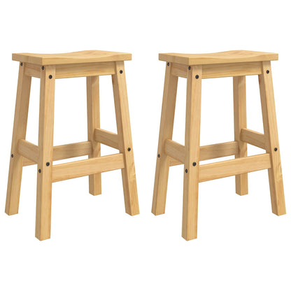 Kitchen Island Set Corona 3 pcs Honey Wax Solid Pine Wood