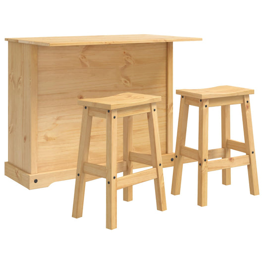 Kitchen Storage 3 pcs Honey Wax 112 x 70 x 91.5 cm Solid-Pine