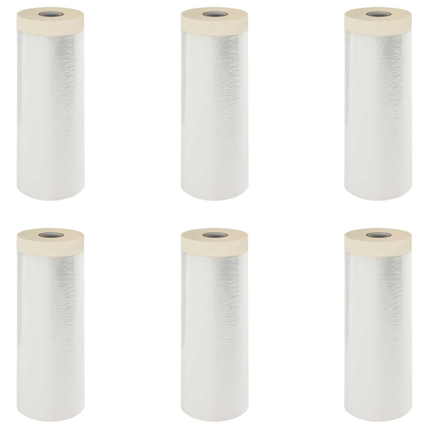 Dust Sheet with Adhesive Tape 6 pcs Transparent 270 x 1600 cm