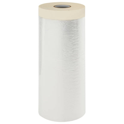 Dust Sheet with Adhesive Tape 12 pcs Transparent 110 x 3300 cm
