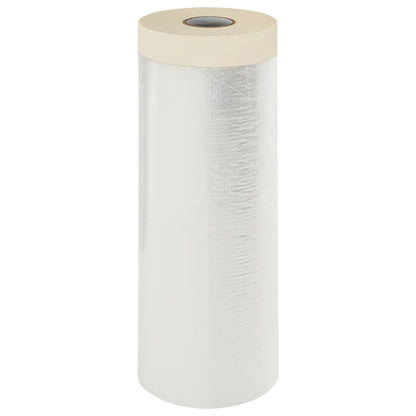 Dust Sheet with Adhesive Tape 12 pcs Transparent 210 x 2000 cm