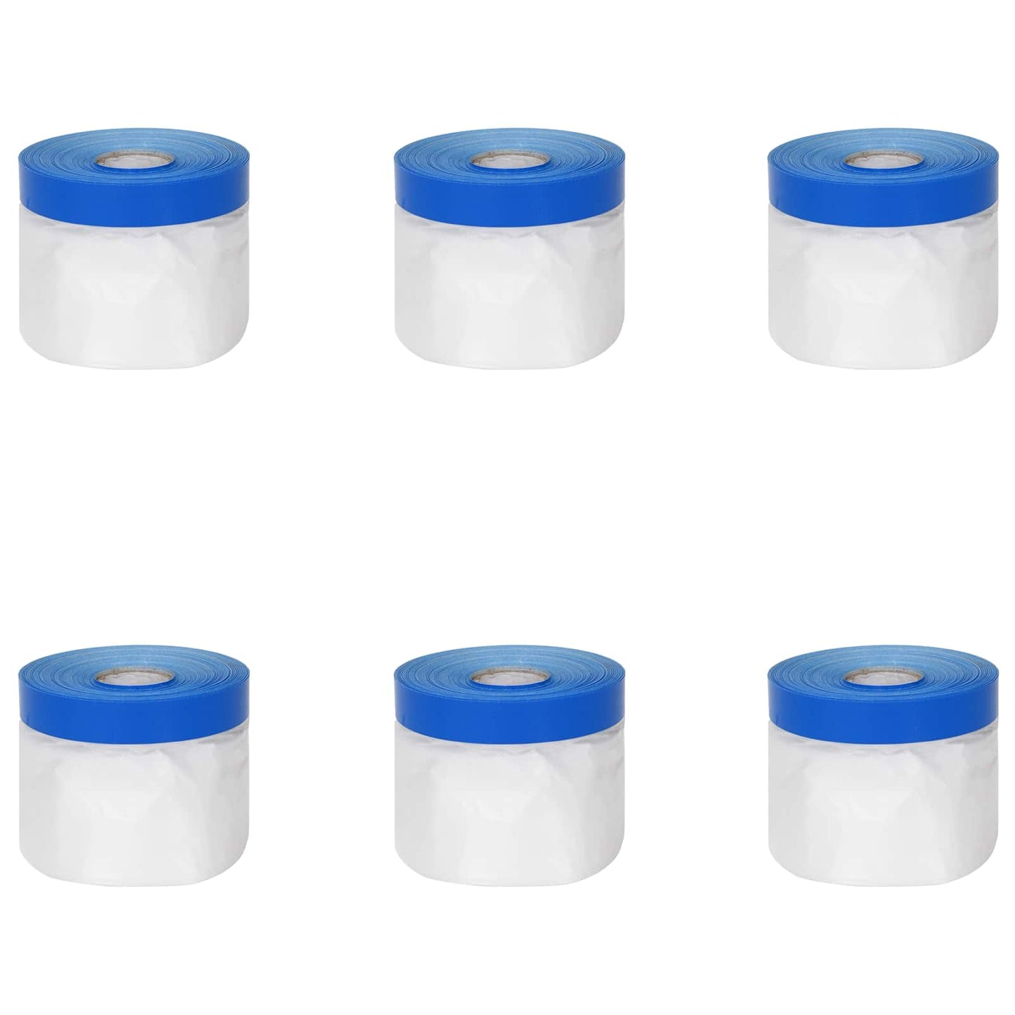 Masking Film with Adhesive Tape 6 pcs Transparent and Blue