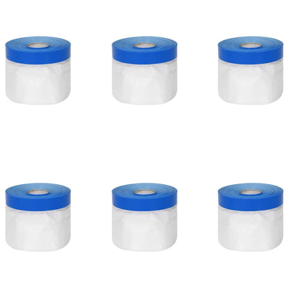 Masking Film with Adhesive Tape 6 pcs Transparent and Blue