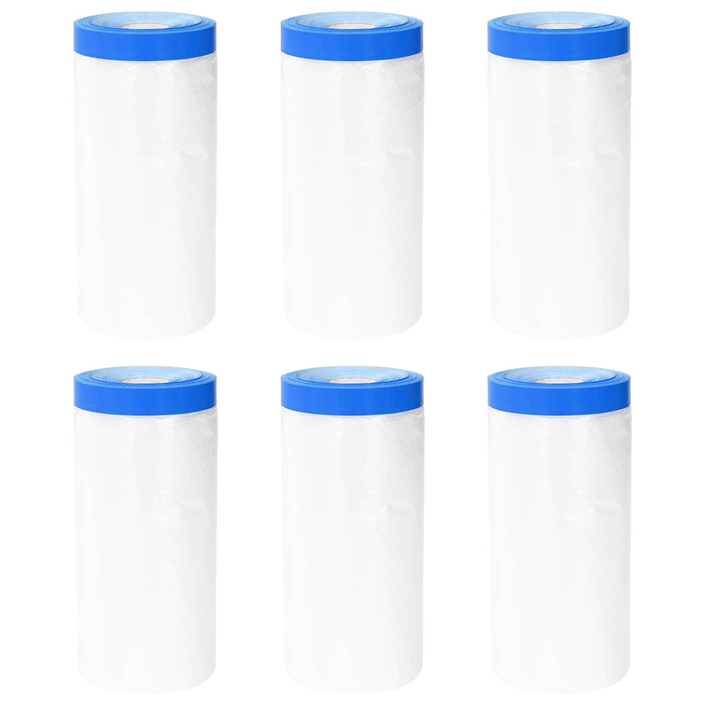 Masking Film with Adhesive Tape 6 pcs Transparent and Blue