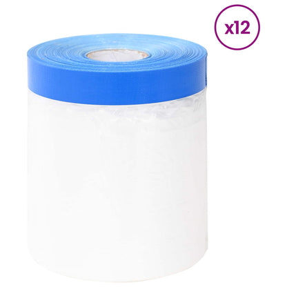 Masking Film with Adhesive Tape 12 pcs Transparent and Blue