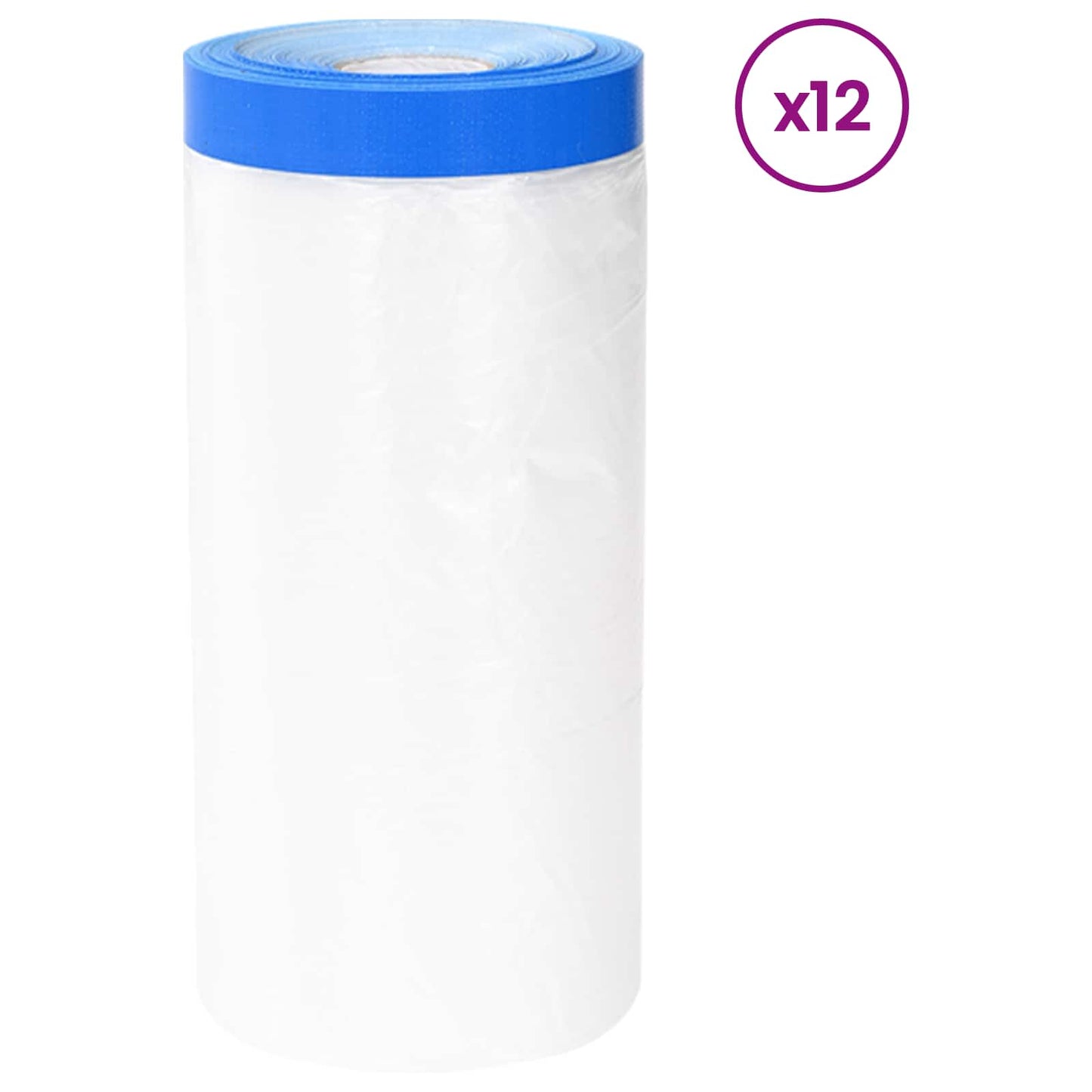 Masking Film with Adhesive Tape 12 pcs Transparent and Blue