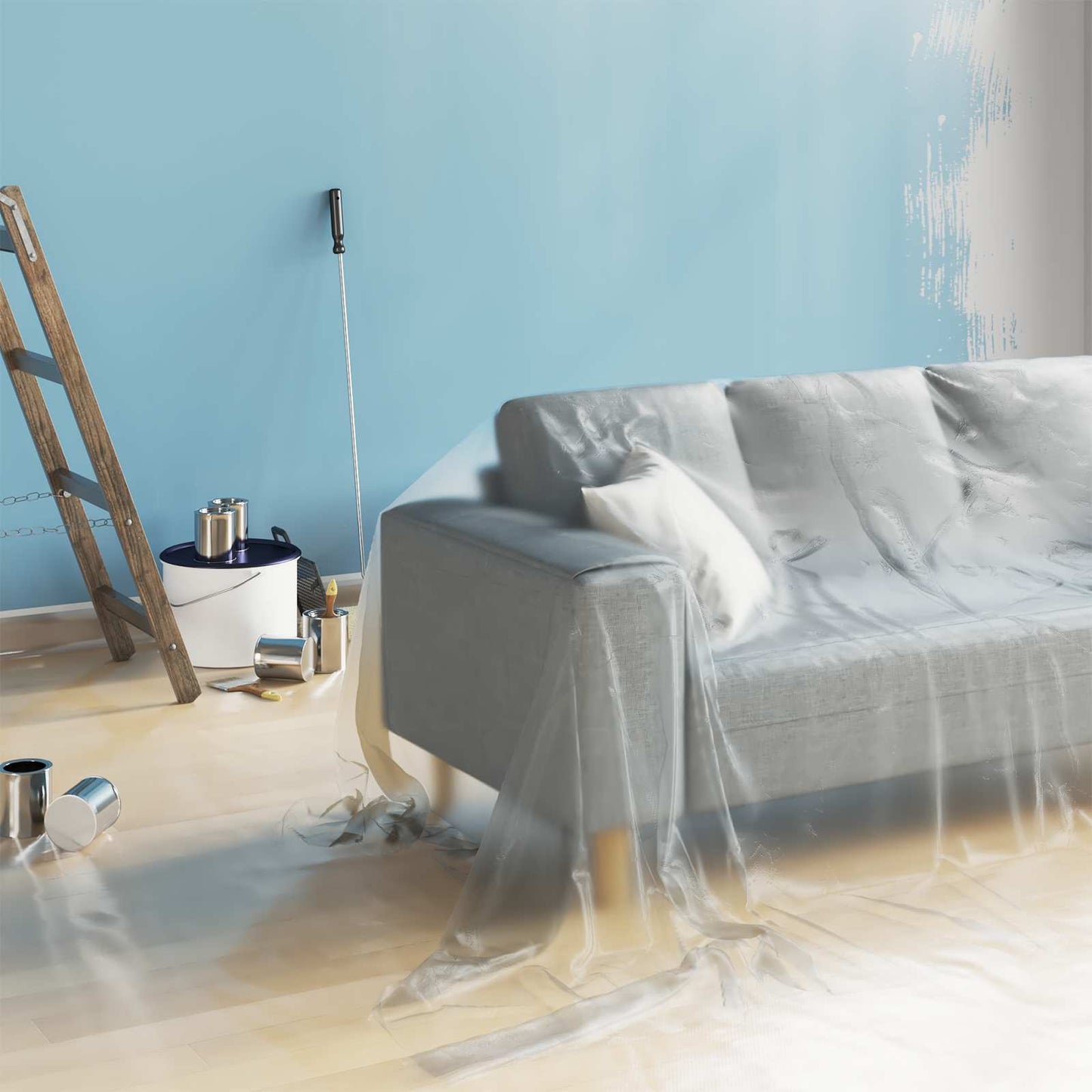 Dust Sheet 12 pcs Transparent 400 x 500 cm HDPE