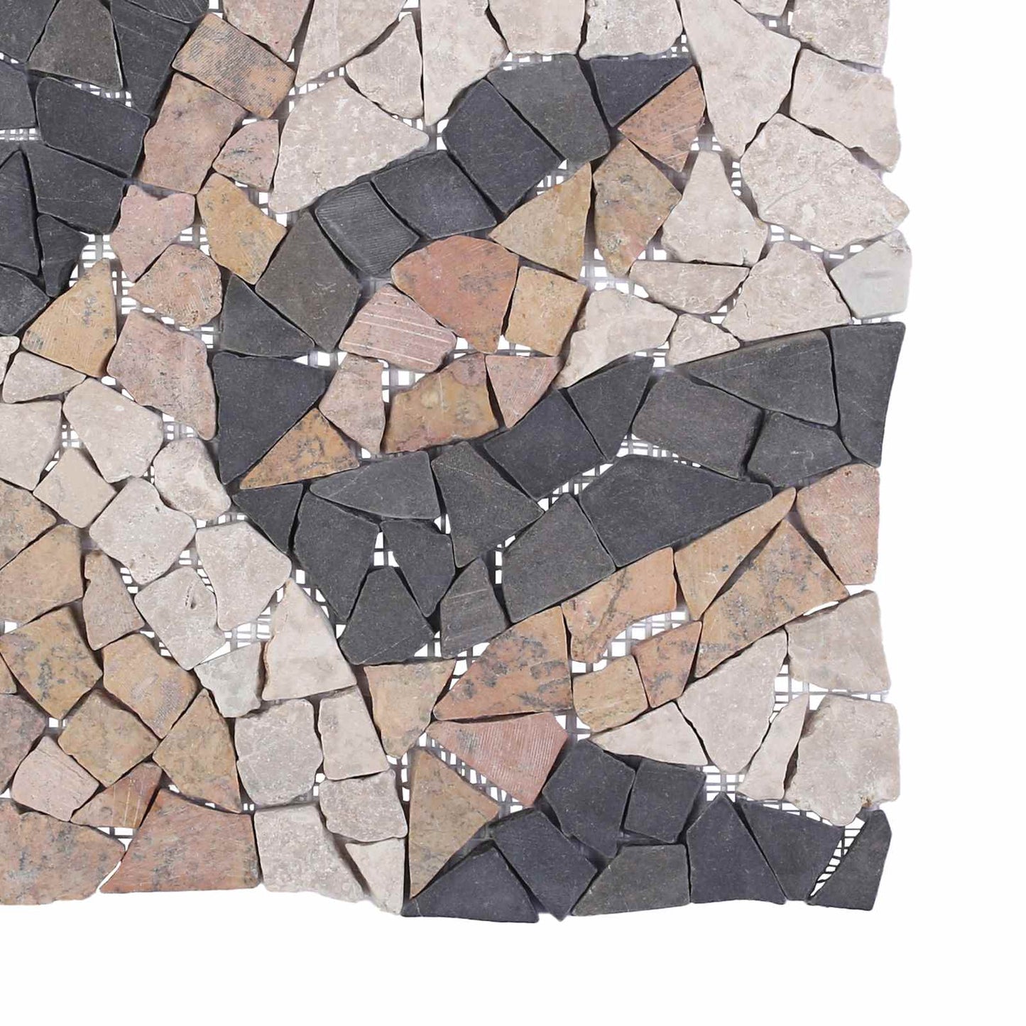 Mosaic Tiles Sun Pattern Multicolour 120 x 120 cm Marble