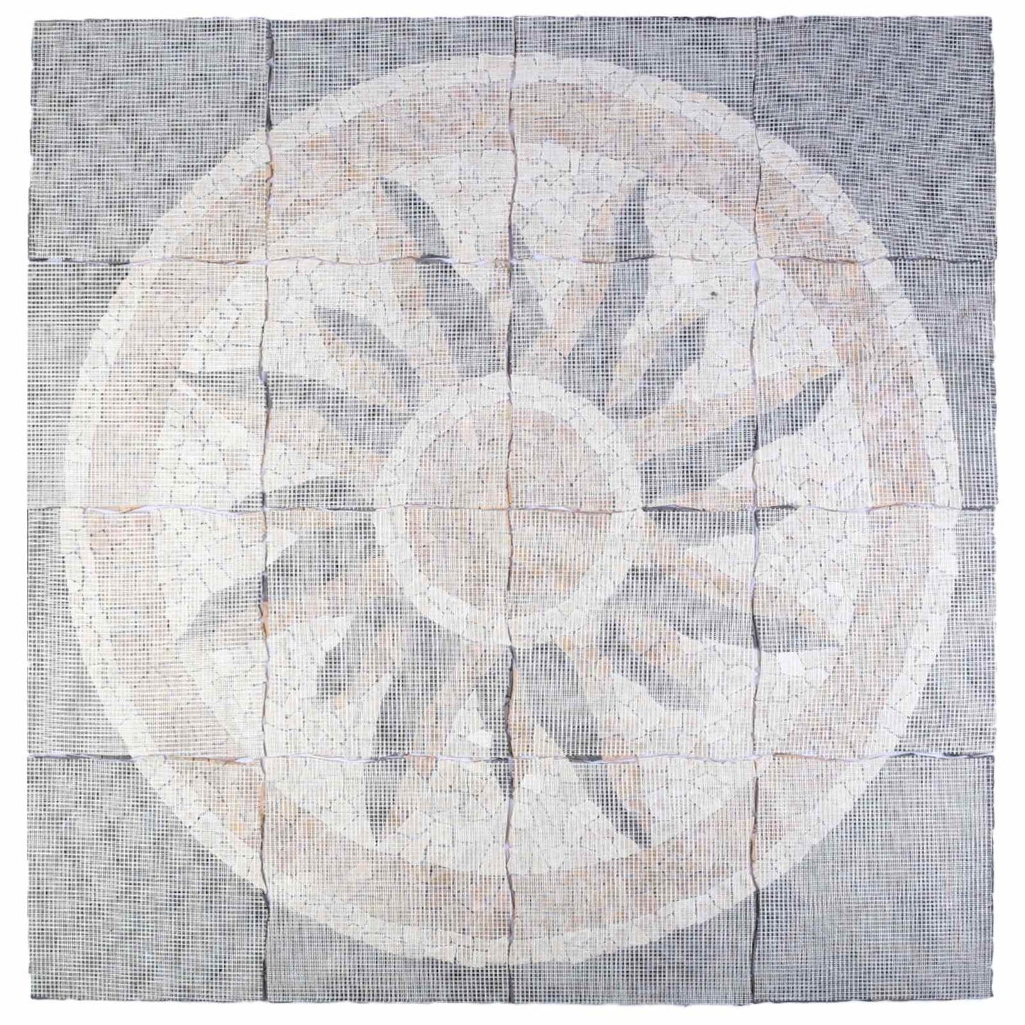 Mosaic Tiles Sun Pattern Multicolour 120 x 120 cm Marble