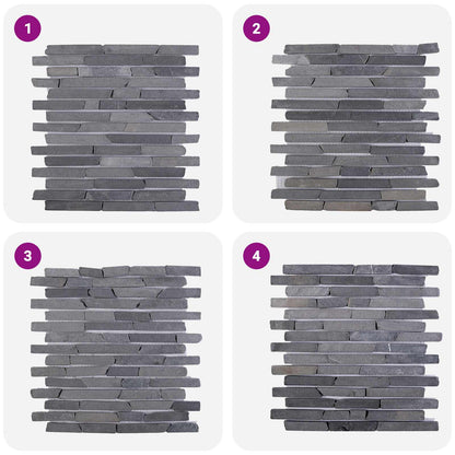 Mosaic Tiles Grey 30 x 30 cm Marble