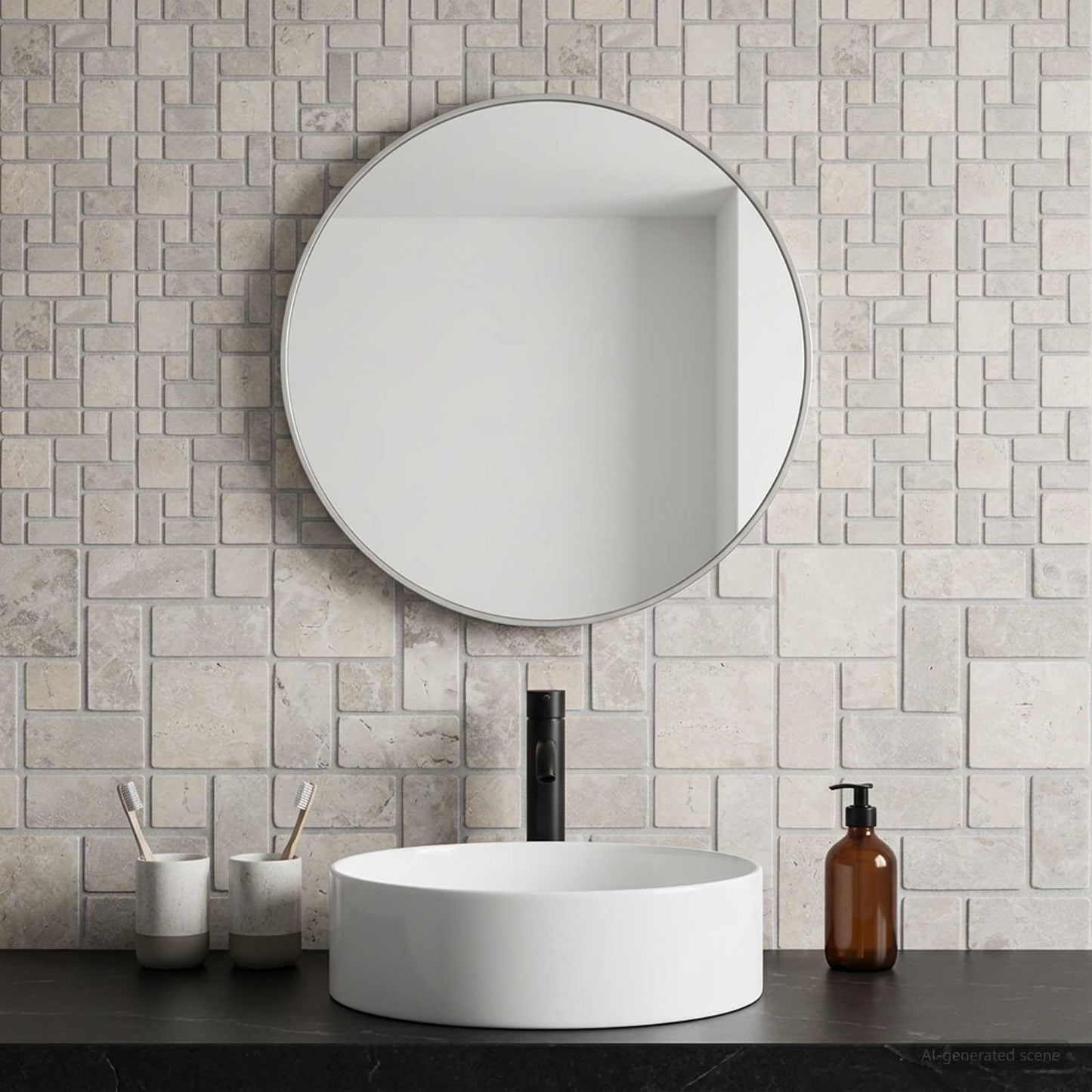 Mosaic Tiles Cream 30 x 30 cm Marble