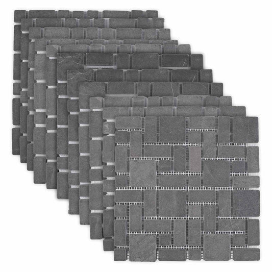 Mosaic Tiles Grey 30 x 30 cm Marble