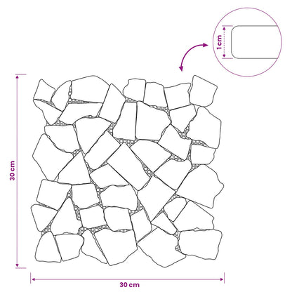 Mosaic Tiles Cream 30 x 30 cm Marble