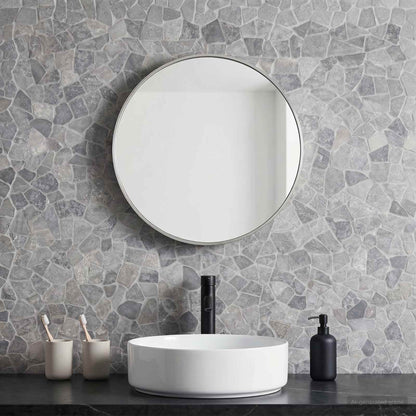 Mosaic Tiles Light Grey 30 x 30 cm Marble