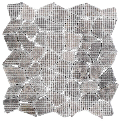 Mosaic Tiles Light Grey 30 x 30 cm Marble