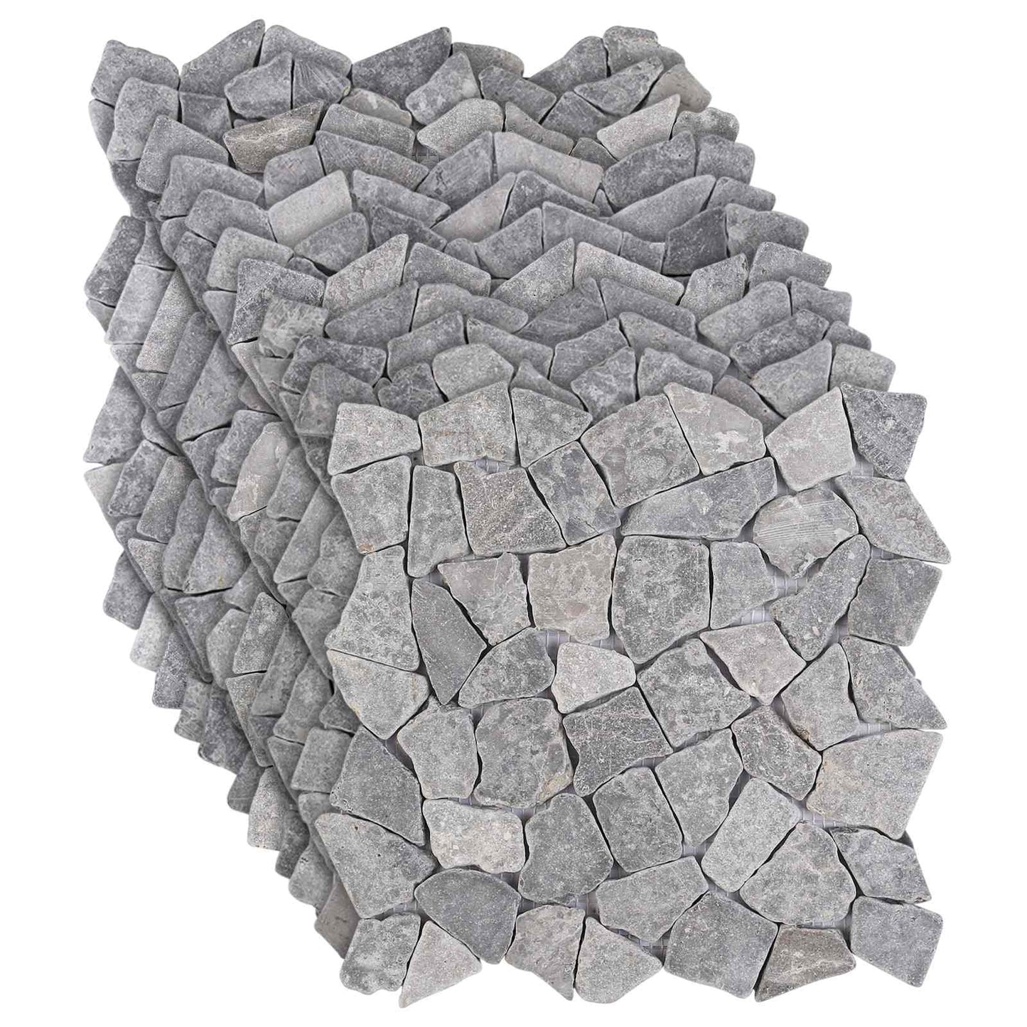 Mosaic Tiles Light Grey 30 x 30 cm Marble