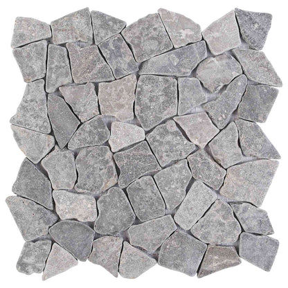 Mosaic Tiles Light Grey 30 x 30 cm Marble