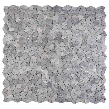 Mosaic Tiles Light Grey 30 x 30 cm Marble