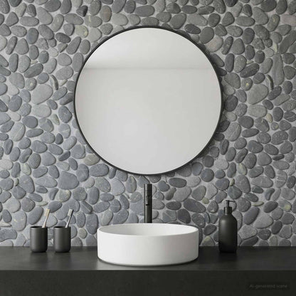 Pebble Tiles Grey 30 x 30 cm River Pebble
