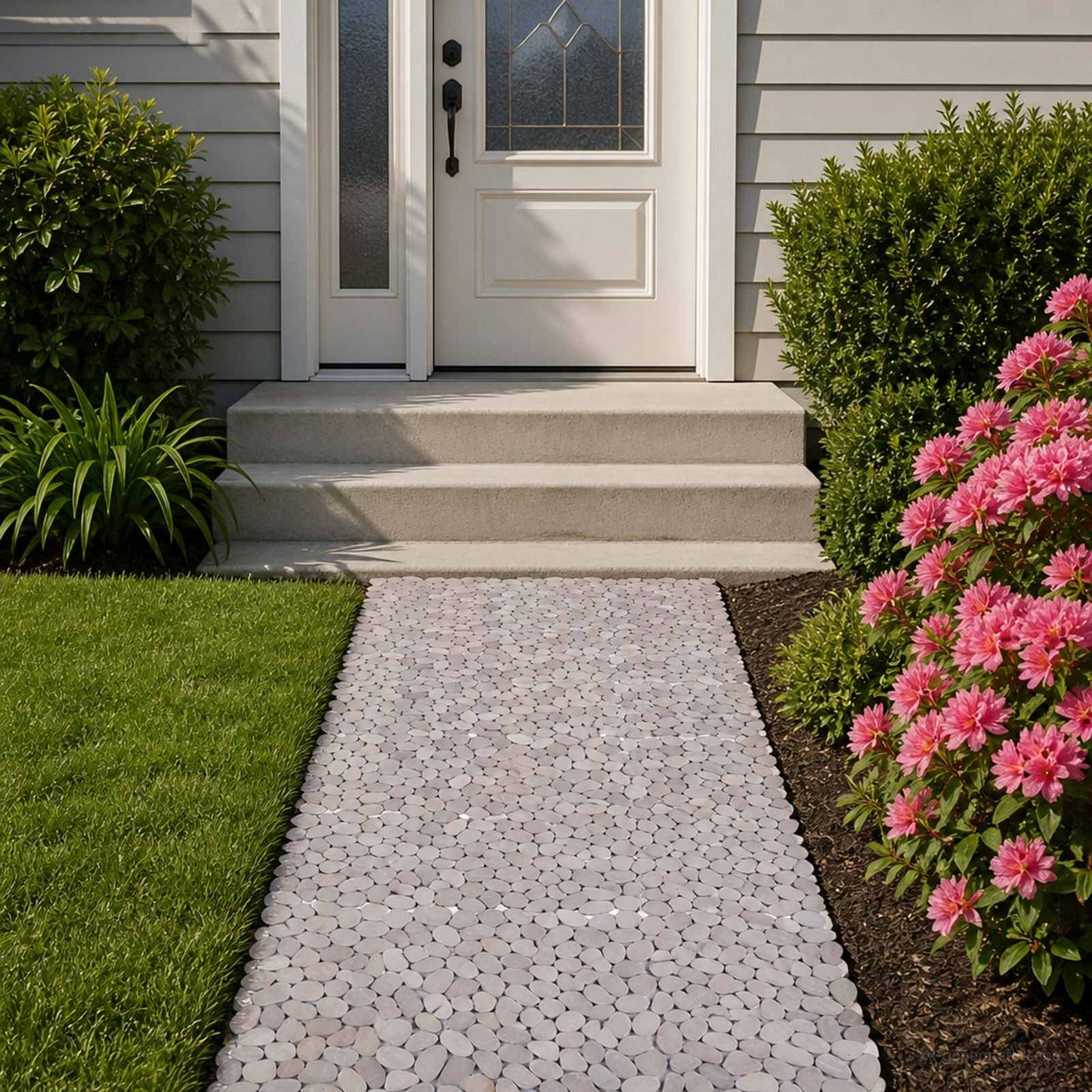 Pebble Tiles Taupe 30 x 30 cm River Pebble