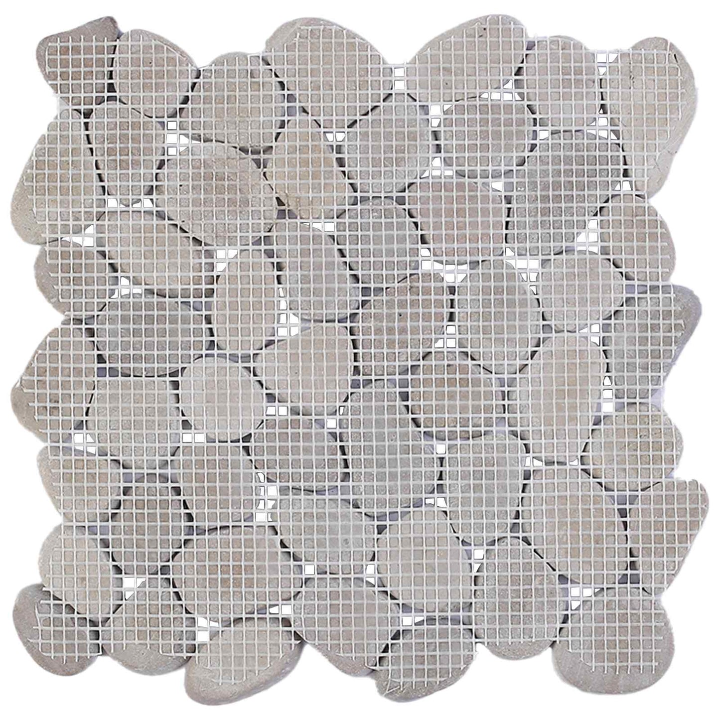 Pebble Tiles Taupe 30 x 30 cm River Pebble