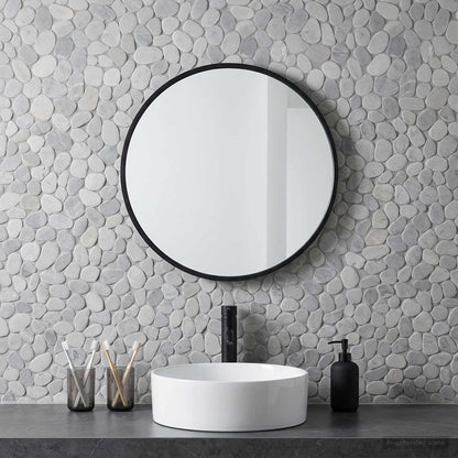 Pebble Tiles Grey 30 x 30 cm River Pebble