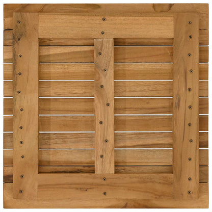 Table Top 40 x 40 x 3.5 cm Square Solid Teak Wood Natural