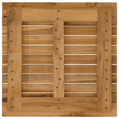 Table Top 50 x 50 x 3.5 cm Square Solid Teak Wood Natural