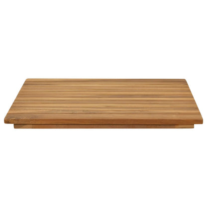 Table Top 50 x 50 x 3.5 cm Square Solid Teak Wood Natural