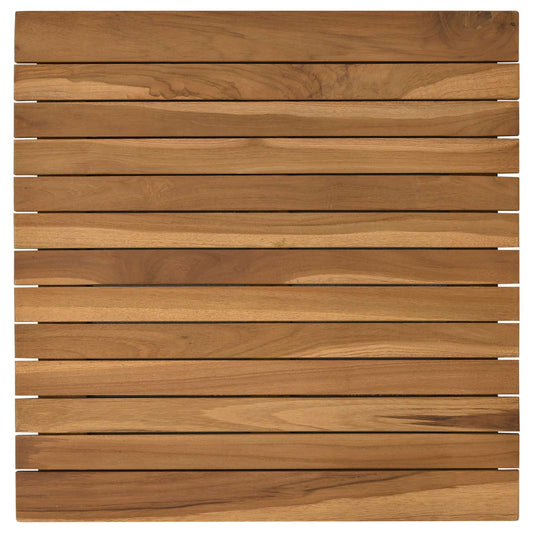 Table Top 50 x 50 x 3.5 cm Square Solid Teak Wood Natural